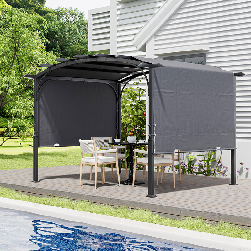 3.6m x 2.83m Arc-Shaped Metal Pergola