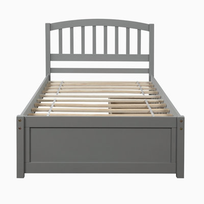 Luxora Platform Storage Bed Wood Bed Frame with Two Drawers -  Red Barrel StudioÂ®, AEB39620FC9E417BBB5E1189DE8B79A1