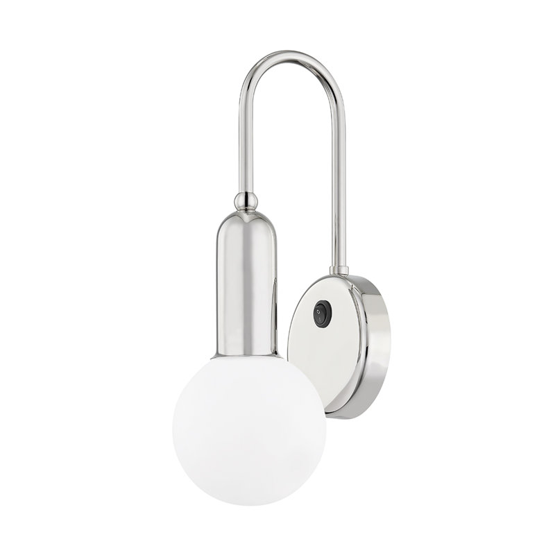 Gabby LED Armed Sconce, Polished Nickel