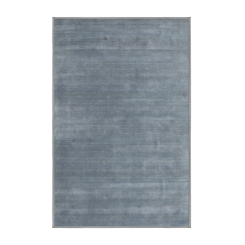 Tapis contemporain noir, Rectangle 7 pi x 10 pi