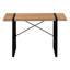 Bureau d'ordinateur 48 pouces brun chaud avec support en X, table de travail rectangulaire à domicile, base contemporaine en métal, L 49 x l 23,75