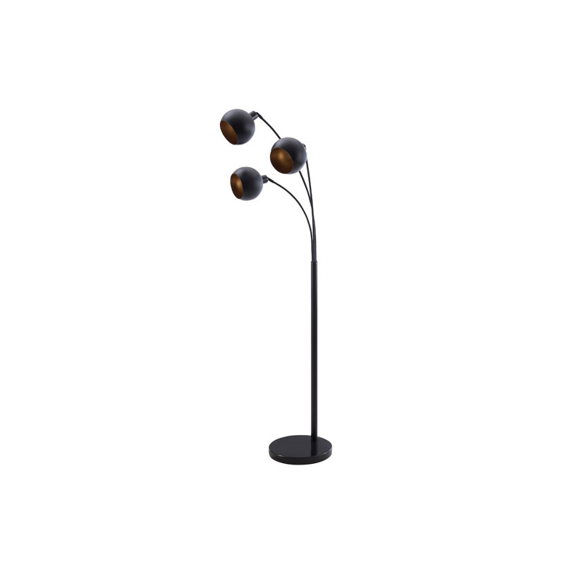 Lighting, 71"h, Floor Lamp, Black Metal, Contemporary