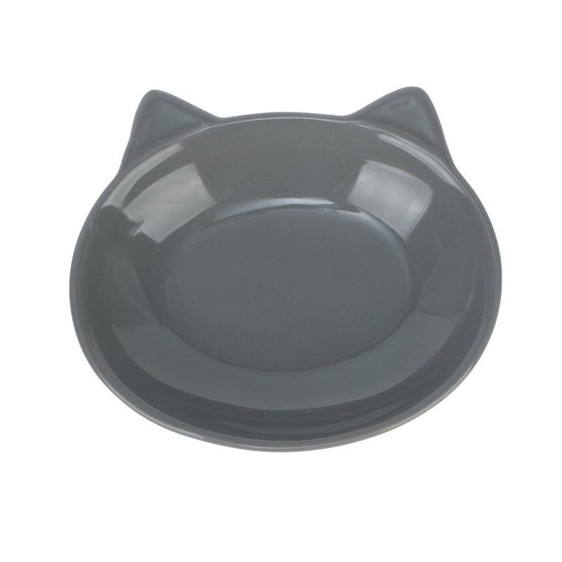 Assiette plate Milo Cat, ensemble de quatre, Gris