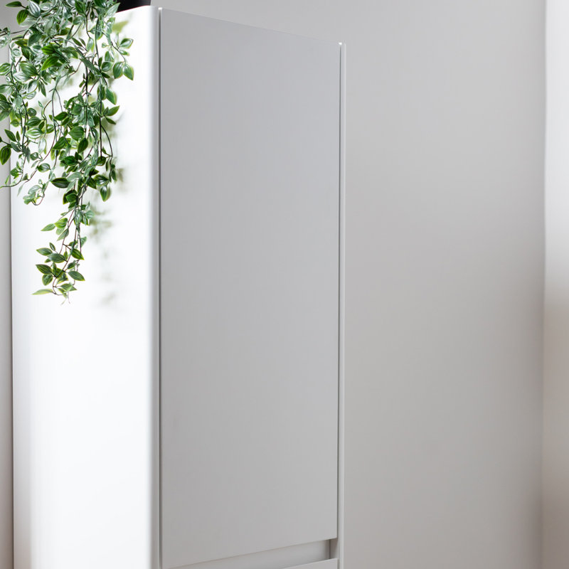 Armoire à linge suspendue en blanc mat 16 po Irwin, Naturel