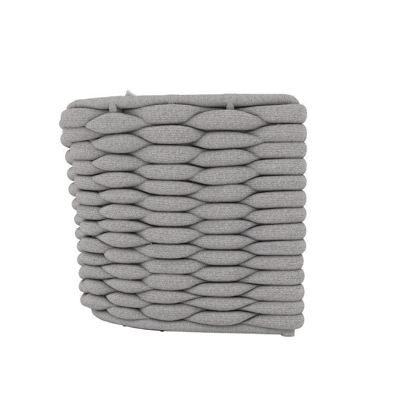 Wailea Swivel Patio Chair with Cushions, Nordic Gray, Grey Chenille 6028-021