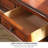 Retro Brown Rectangular Solid Wood Writing Desk-872800048