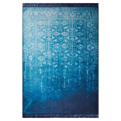 Luxurious Machine Washable Carpet, 100% Polyester, 7.5 x 10.8 Feet | Pile Height: 0.2 Inches, 1850 g/m² | Recycled Poly Cotton Underside, Easy Care, Perfect for Living Room & Bedroom, Soft & Durable Design