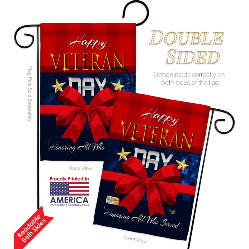 Double Sided 18.5'' H x 13'' W Polyester Flag Set