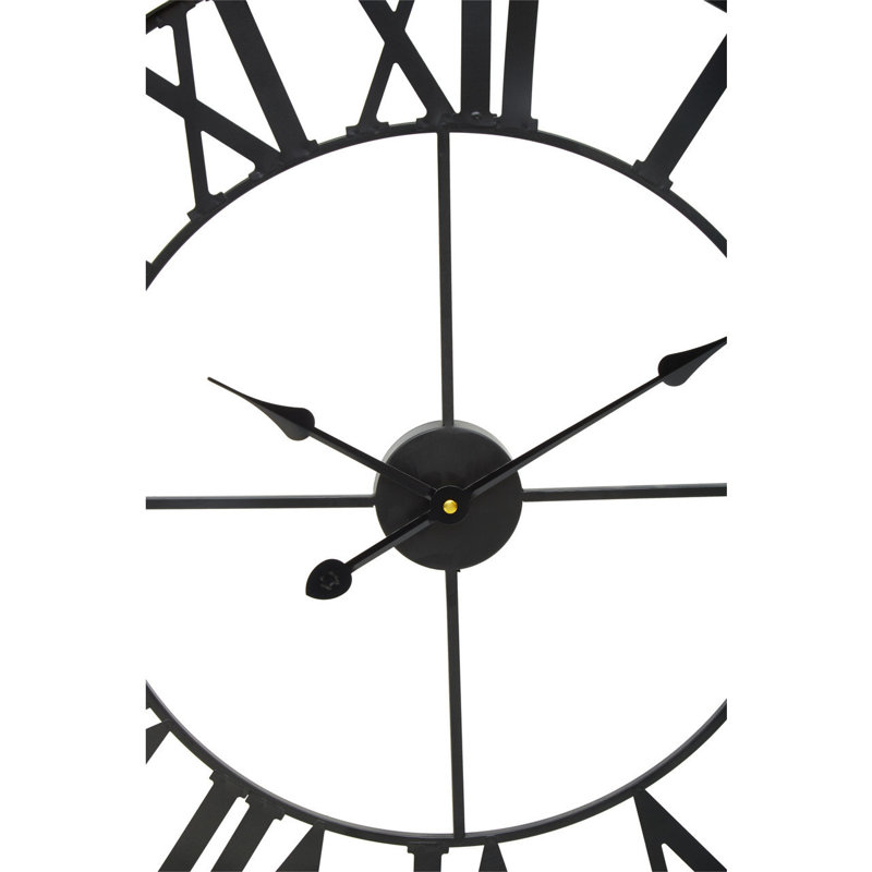 Exline Metal Wall Clock, Black