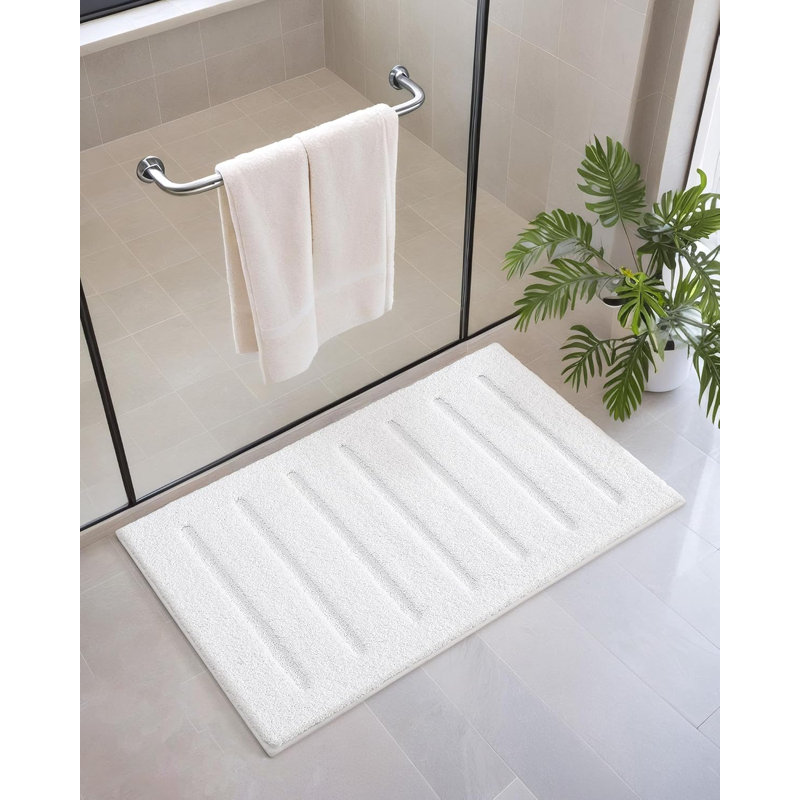 Non-Slip Bath Rug, 44cm W x 76cm L, White