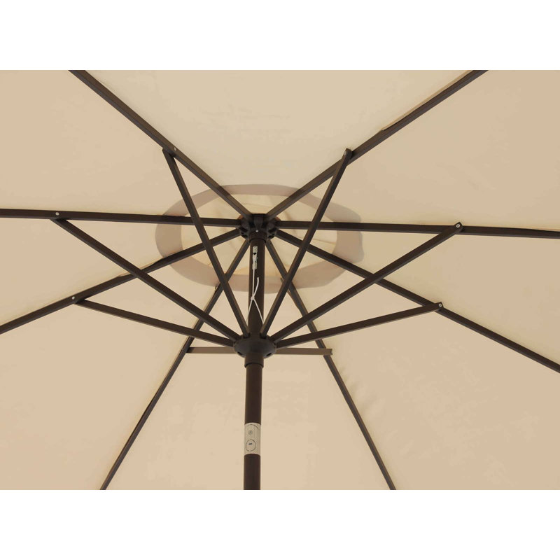 300cm Market Parasol, Brown, Chocolate/Cream