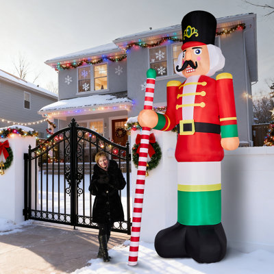 Décoration gonflable de Noël soldat géant illuminé 12 pi