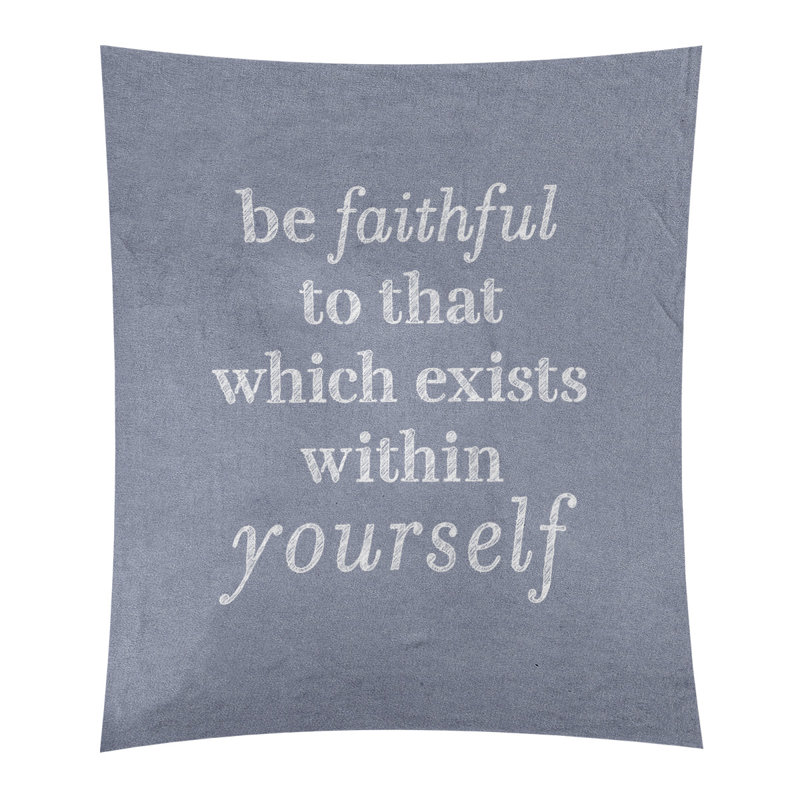 Tapisserie de polyester fidèle à votre quote, H 104 po x l 88 po, Bleu / blanc