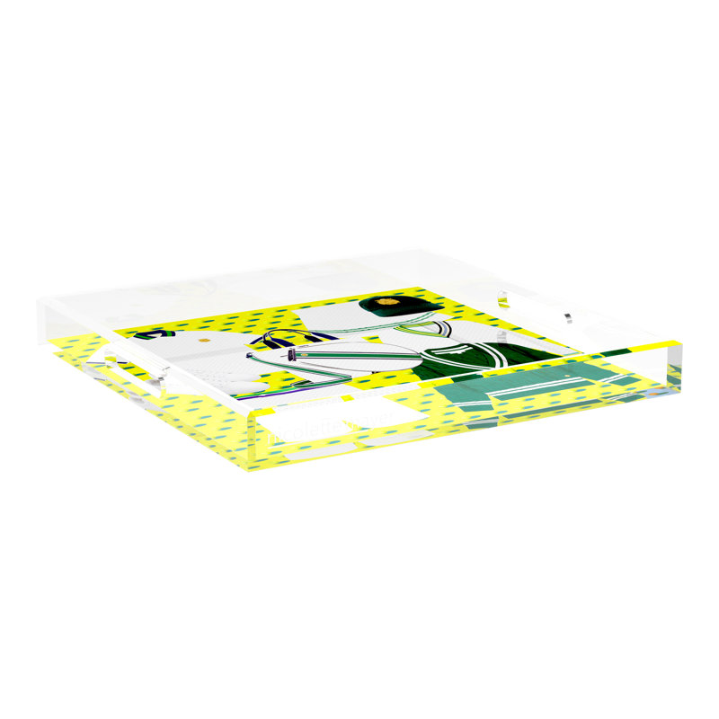 Decorative Tray, 2" H x 18" W x 18" D, Chartreuse Kelly