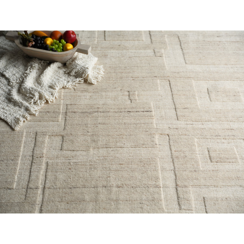 Malmo hand-knotted New Zealand Wool Beige/Taupe Area Rug, 15'X20'