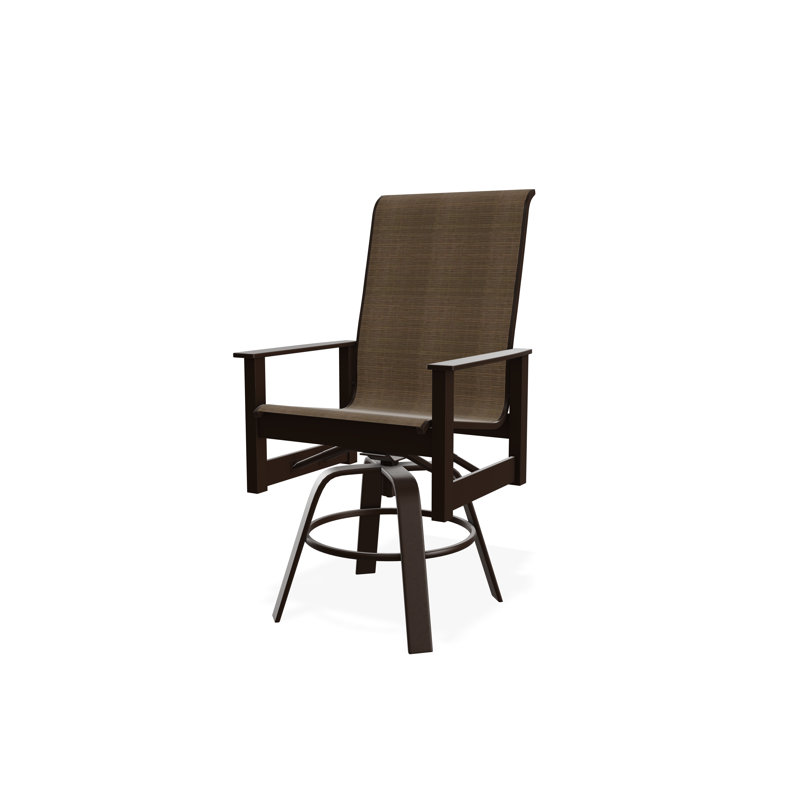 Fauteuil pivotant en polyester de qualité marine Leeward Sling, Kona, Écorce
