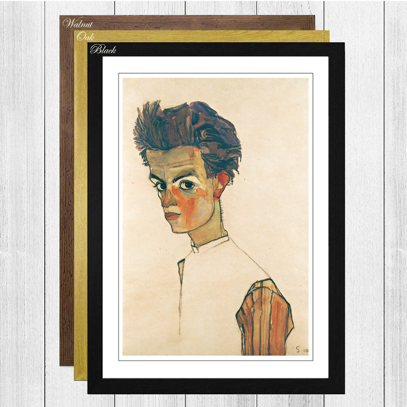 Egon Schiele - Single Picture Frame Painting, Black