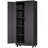 71"H Metal Garage Storage Cabinet with Wheels and Lock,  4 Adjustable Shelves