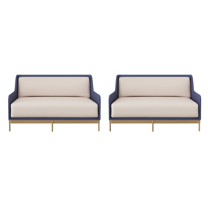 Banc de rangement Western Modern, Bleu ardoise foncé / beige