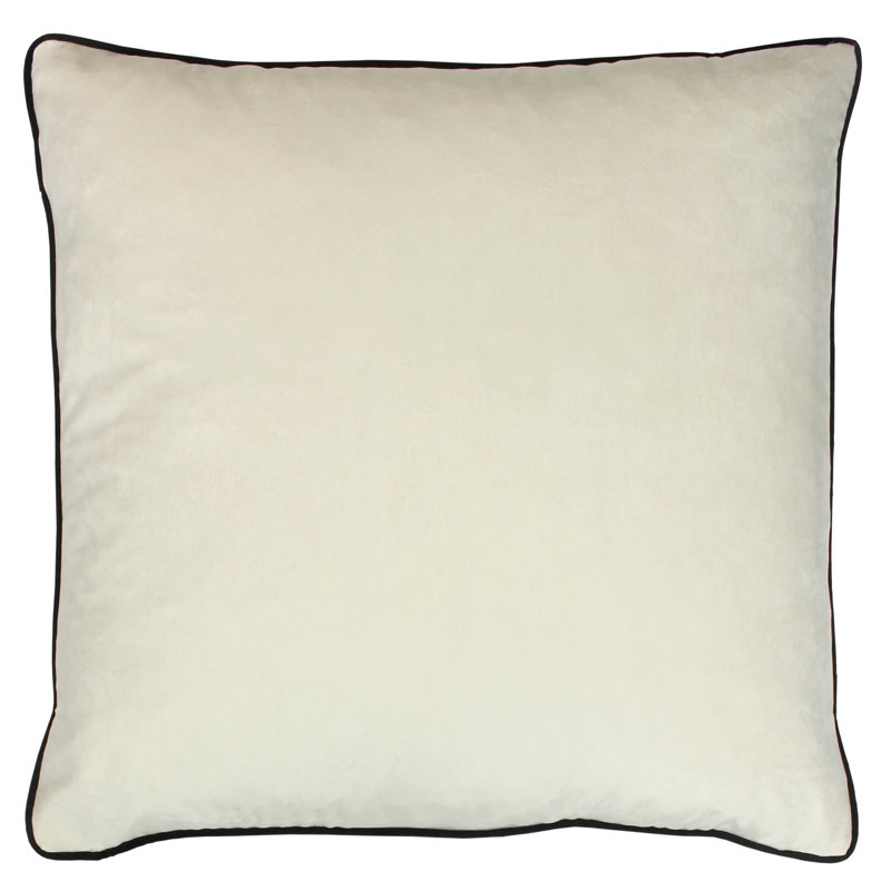 Square Cushion Cover, Ivory/Black