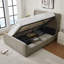Cheltenham Luxury Hydraulic Lift Up Storage Upholstered Sleigh Bed With High Footboard-230114910