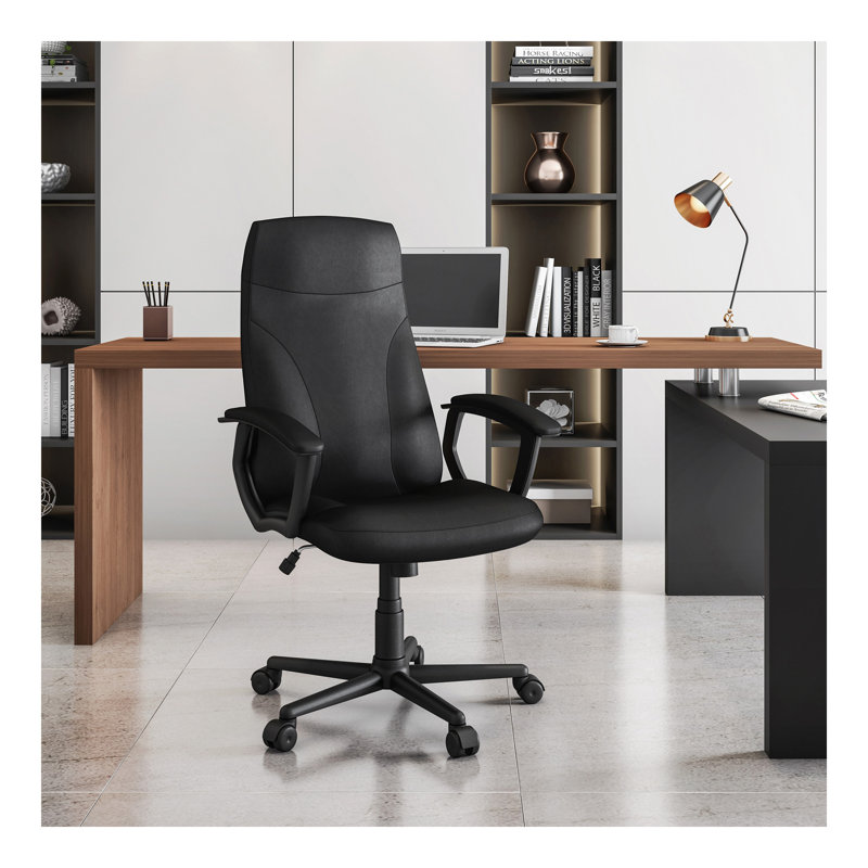 Fauteuil de direction à dossier moyen, noir