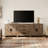 Eaton 3-Piece Modular Sideboard With Drawers & Doors, Weathered Oak Farmhouse Storage Cabinet For Living Room, Dining Room, Or Hallway, Brown-1401138041