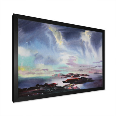 «Storm Clouds Over the Ocean», impression sur toile encadrée