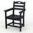 HDPE 3-Piece Outdoor Patio Dining Set With Square Table And 2 Armchairs-755181714