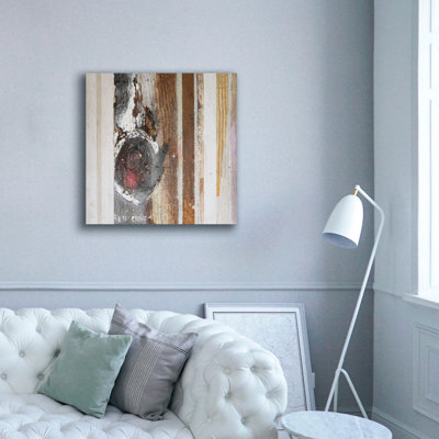  «Textured Grain 6» par Erin McGee Ferrell, art mural sur toile, 37 po x 37 po