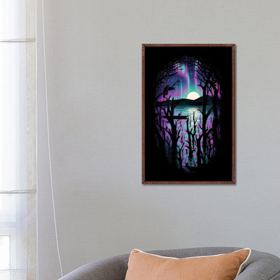 Night With Aurora by Nicebleed - Print on Canvas