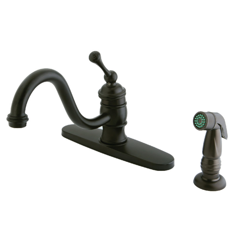 Centerset Double Handle Kitchen Faucet, Oil Rubbed Bronze