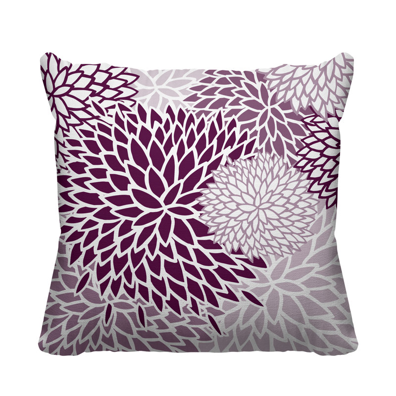 Arlo Outdoor Reversible Throw Pillow, Purple, 15W" x 15H"