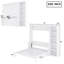 Lit escamotable double avec bureau et bibliothèque pour économiser de l'espace et une utilisation multifonctionnelle (blanc)-469550380