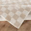 Beige Modern Shaggy Washable Rug, Chequered Anti-Slip Rug For Living Room, Dining Room, Bedroom, Kitchen-372105707
