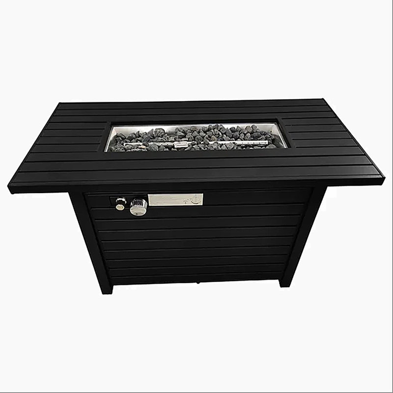 24" H Steel Propane Outdoor Fire Pit Table With Lid - CM-1124