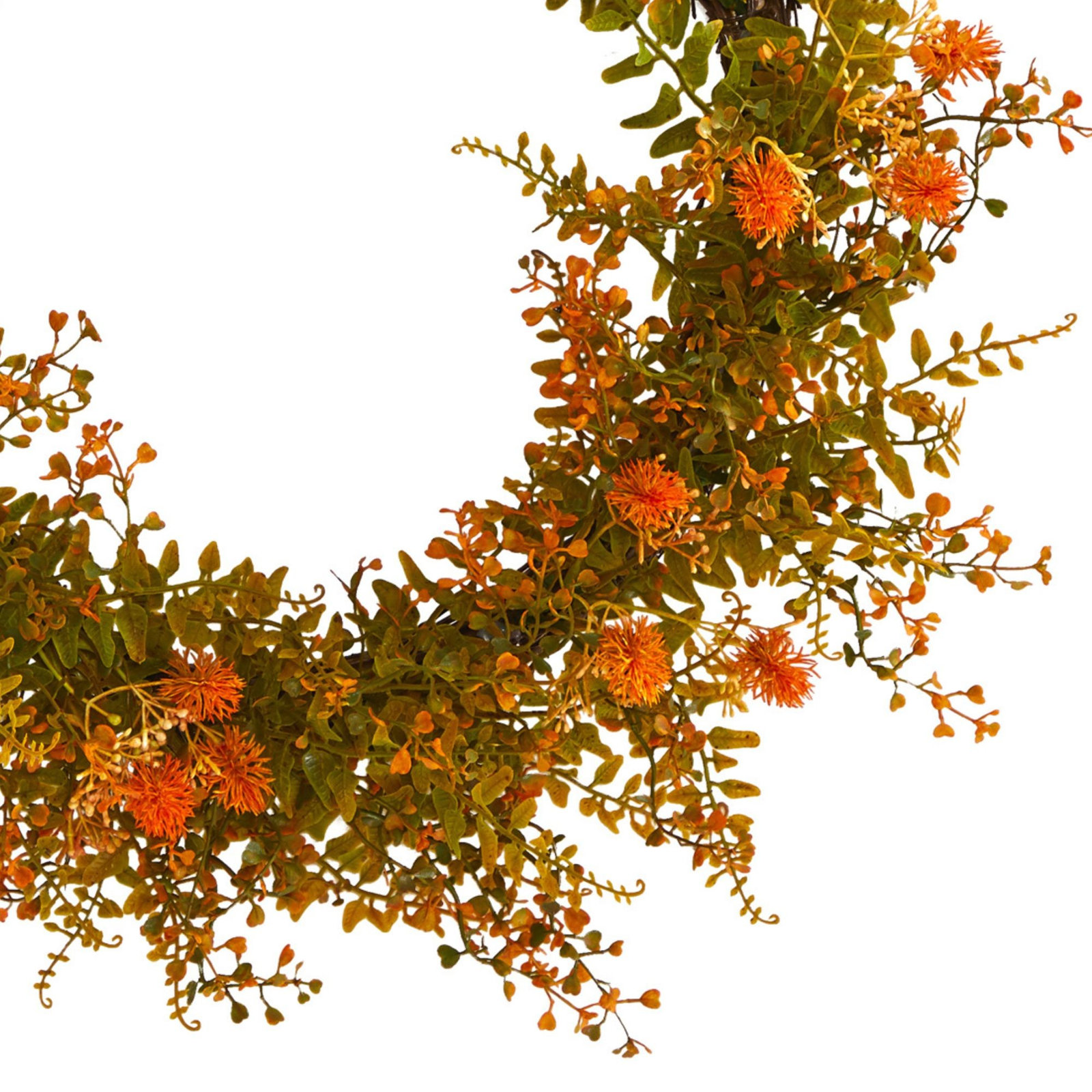 21'' Faux Fern Plastic Wreath