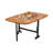 47" Multifunction Table Ooden Foldable Drop Leaf Dining Table, With 6 Wheels, Brown