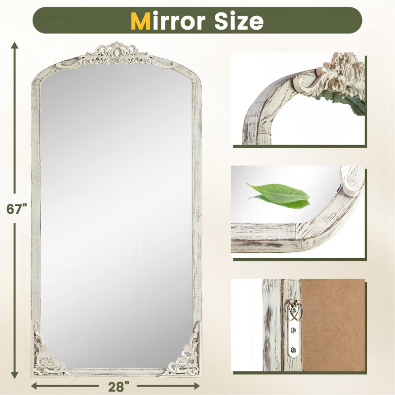 Miroir pleine longueur en bois massif