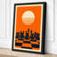 Sun and Chessmen Retro - Wrapped Canvas-1206275416-1206275423