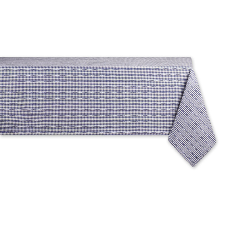 Nappe 100% coton à motif Jessie-Mai, Bleu