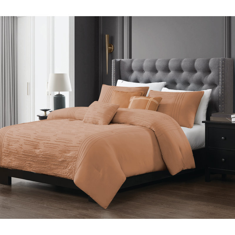 Ensemble d'édredon avec coussins décoratifs Dash Hotel Styles, Édredon très grand et 2 taies décoratives stand, Argile