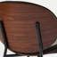 Chaise longue simple en cuir noir Mid-Century
