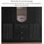 Armoire de rangement à trois portes avec tiroir en bois d'hévéa de style américain