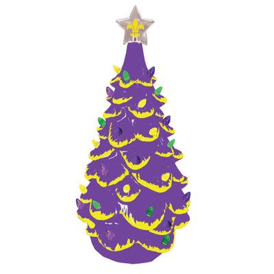 Mardi Gras No Animal(s) Tabletop Tree