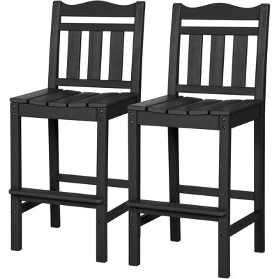 Outdoor 44" Bar Chair, Adirondack Bar Stools Set Of 2