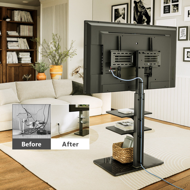 Square Fitueyes Floor TV Stand