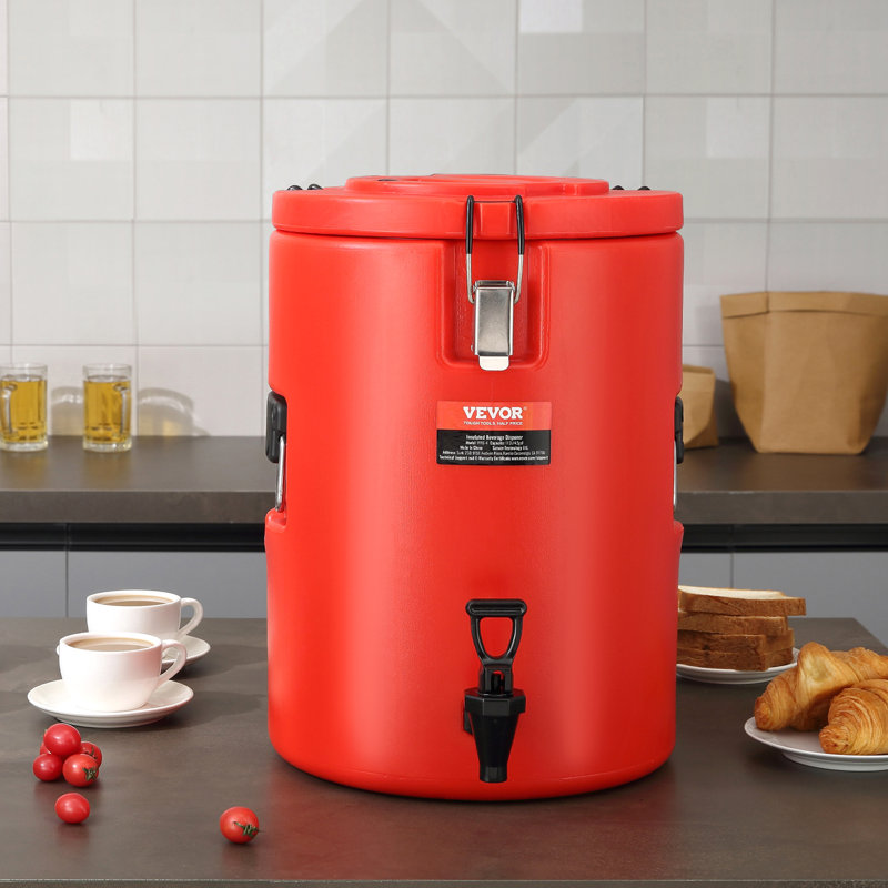 Distributeur de boissons chaudes et froides isolé VEVOR 4,5 gallons en acier inoxydable
