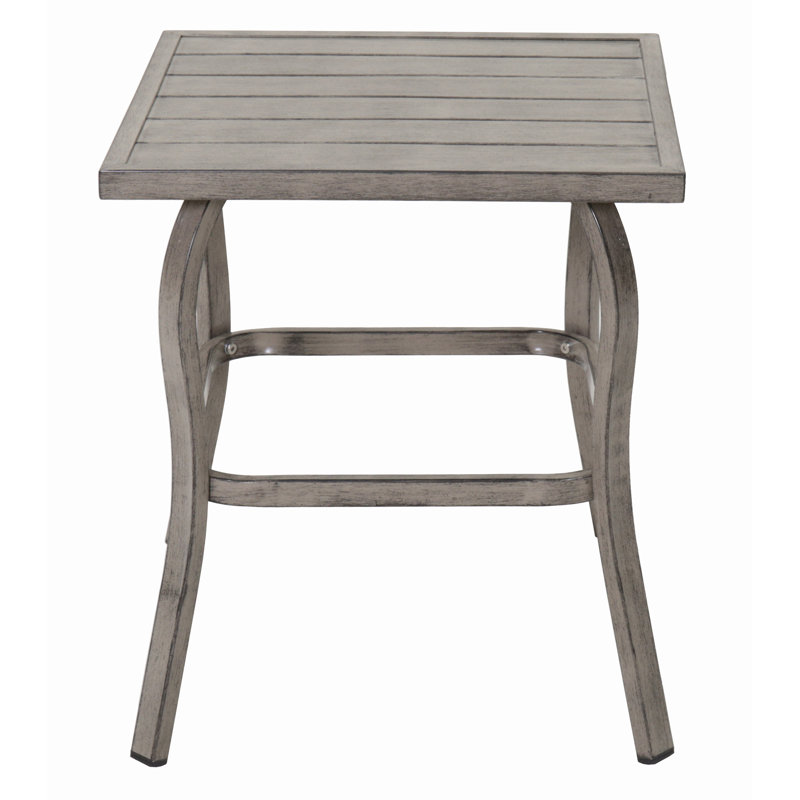 Dravik Modern Coastal Side Table with Sturdy Iron Powder-Coated Frame
