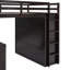 Lit mezzanine avec bureau et garde-robe. Bois massif. Tiroirs pour plus de rangement. Look moderne. Bureau de L 78,3 po x l 56,7 po x H 65 po. Structure en bois massif et rangement pour garde-robe.-1333674447-1333674445